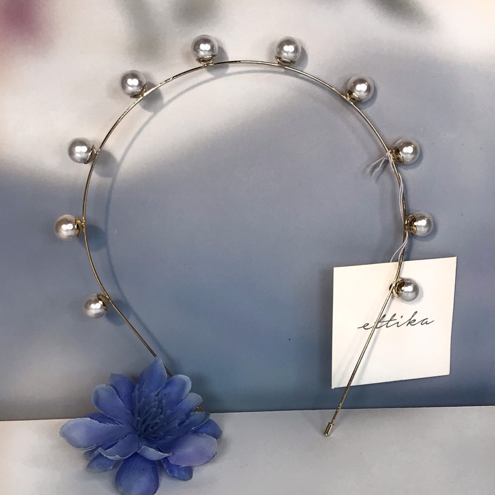 Ettika Dainty Gold Tone Pearl Headband *Brand New With Tag!